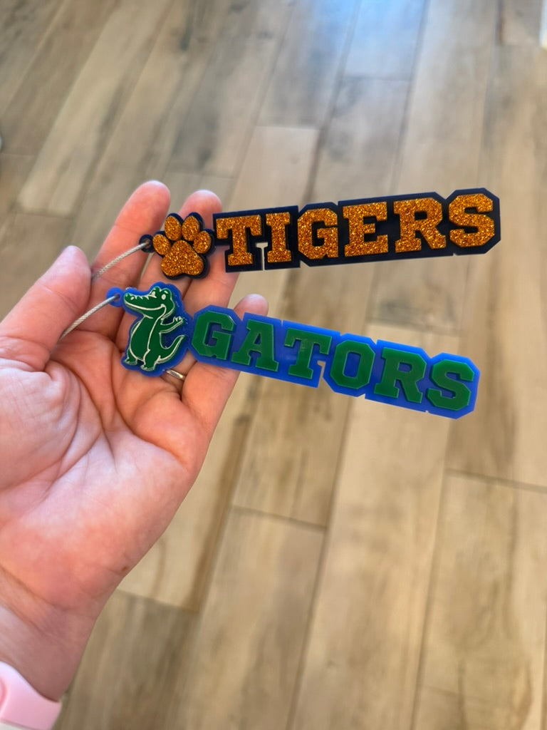Custom School Keychain/Bag Tag
