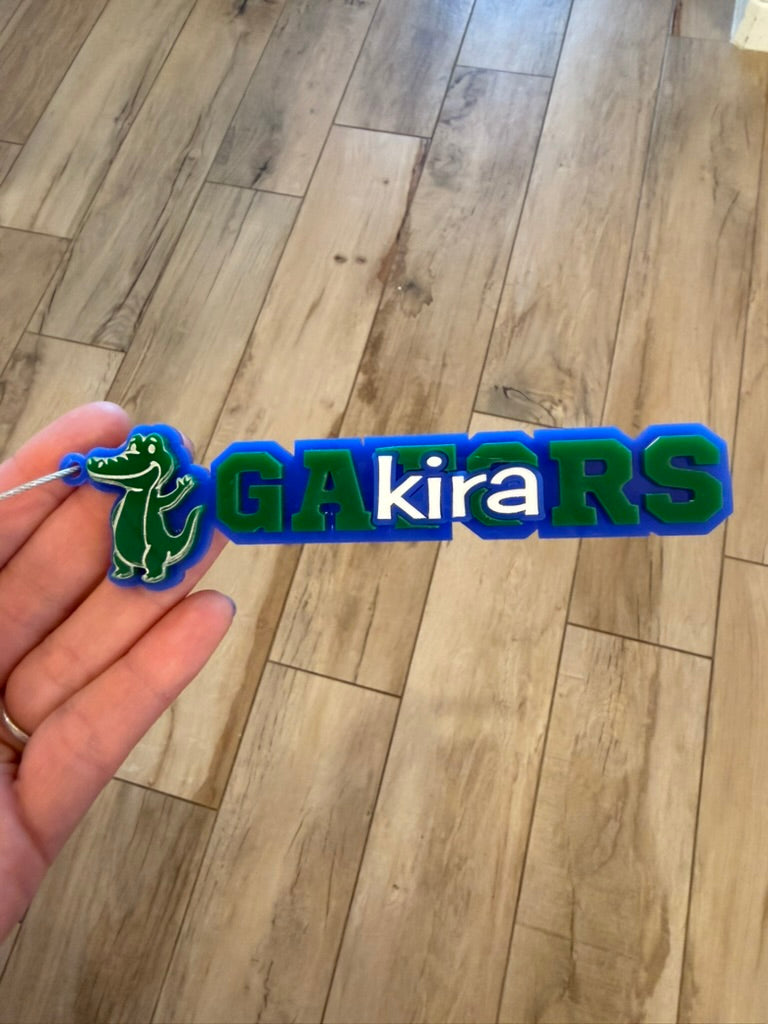 Custom School Keychain/Bag Tag