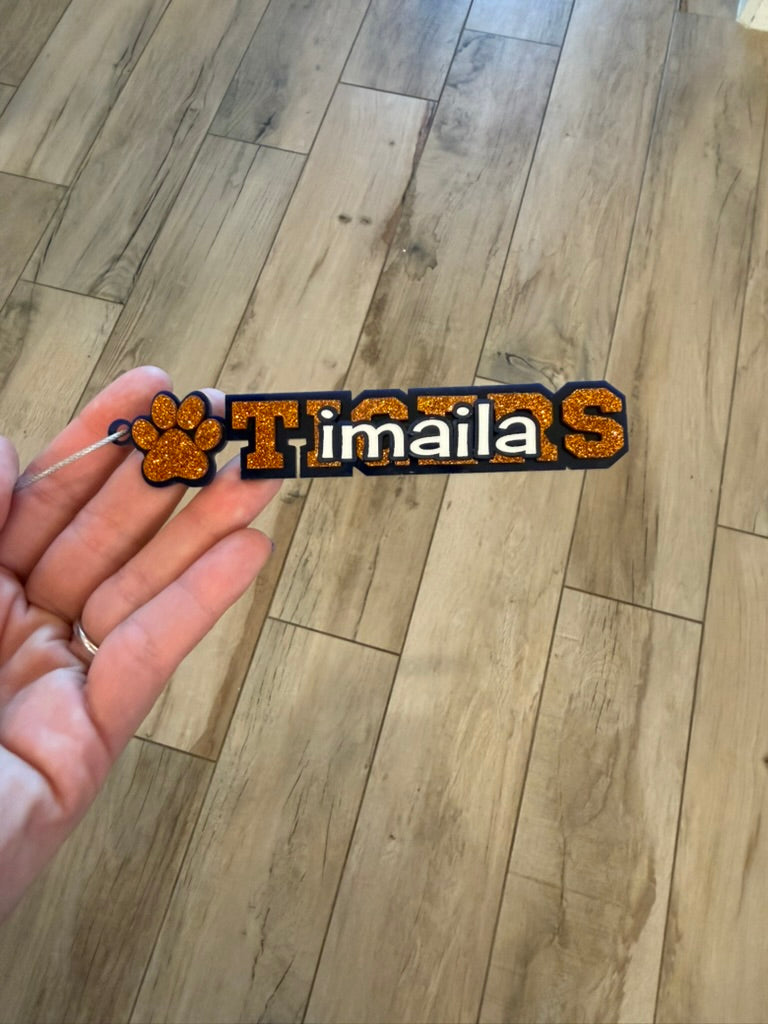 Custom School Keychain/Bag Tag