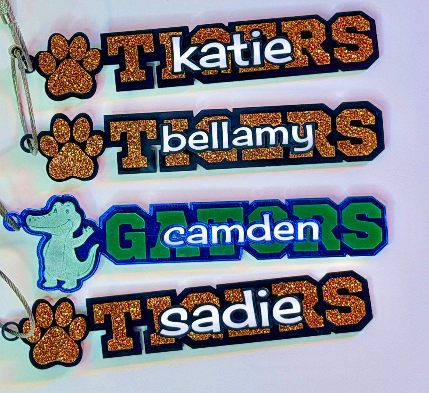 Custom School Keychain/Bag Tag